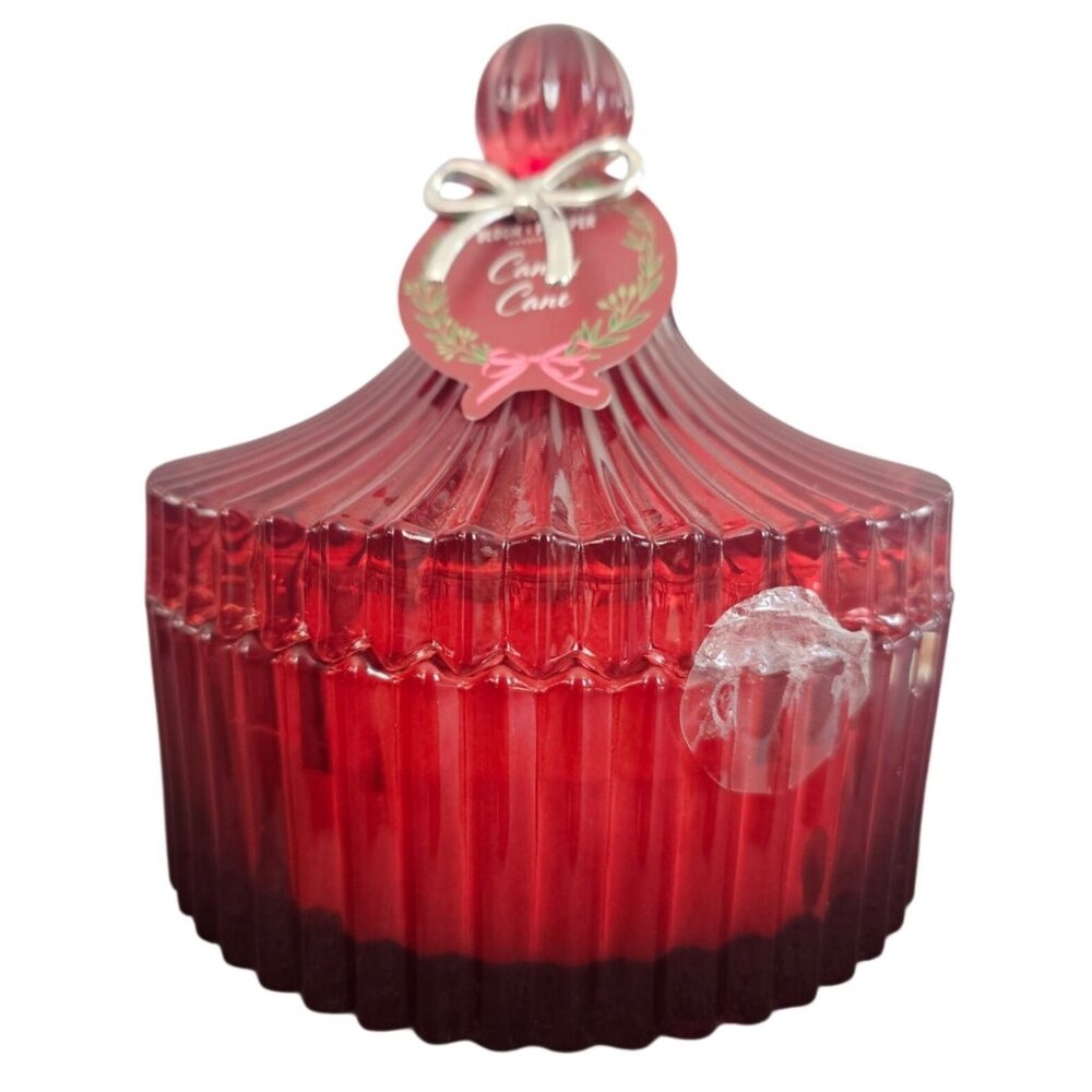 Bloom and Prosper Candy Cane Scented Christmas Holiday Red Candle 12.8 oz NEW
